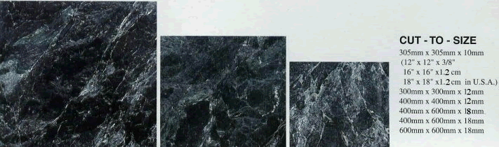 Cut-to-size empress green marble tile
